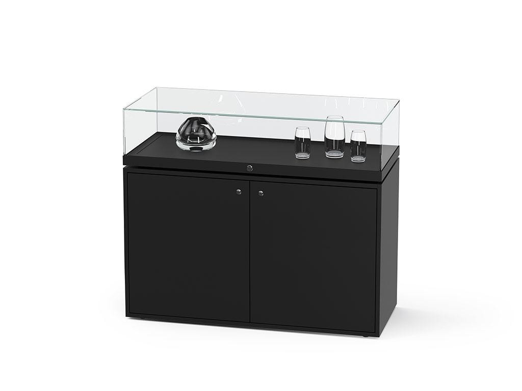 tischvitrine glas mit unterschrank